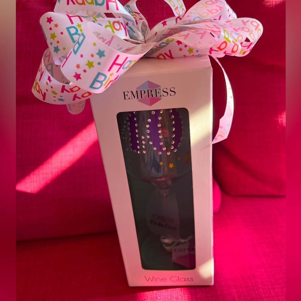 40th Wine Goblet NIB